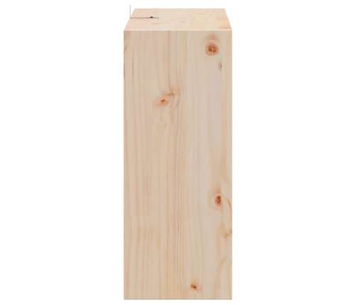 Vīna Plaukts 2 Pcs Dabiska 62 X 25 X 62 Cm Ciets Priedes Koks Vidaxl