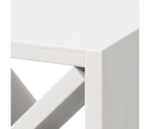 Vīna Plaukts 2 Pcs Balts 62 X 25 X 62 Cm Ciets Priedes Koks Vidaxl