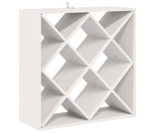 Vīna Plaukts 2 Pcs Balts 62 X 25 X 62 Cm Ciets Priedes Koks Vidaxl