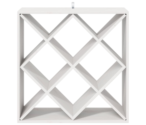 Vīna Plaukts 2 Pcs Balts 62 X 25 X 62 Cm Ciets Priedes Koks Vidaxl