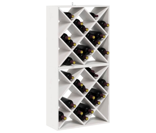 Vīna Plaukts 2 Pcs Balts 62 X 25 X 62 Cm Ciets Priedes Koks Vidaxl