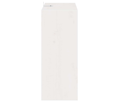 Vīna Plaukts 2 Pcs Balts 62 X 25 X 62 Cm Ciets Priedes Koks Vidaxl