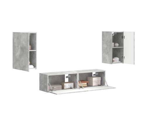 2 Pcs Betona Pelēks Vidaxl