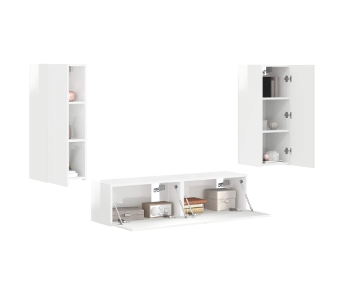 2 Pcs Augsta Spīduma Baltā Krāsa Vidaxl