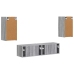 2 Pcs Pelēks Sonoma Vidaxl