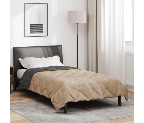 Vasaras Segas Antracīts Un Taupe 200 X 140 Cm Mikrošķiedra Vidaxl