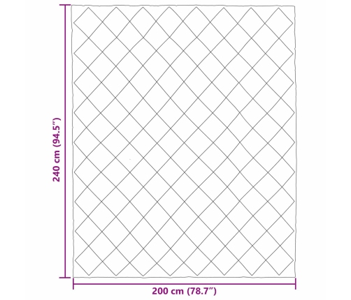 Vasaras Segas Melns Un Taupe 240 X 200 Cm Mikrošķiedra Vidaxl
