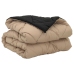 Vasaras Segas Melns Un Taupe 220 X 155 Cm Mikrošķiedra Vidaxl