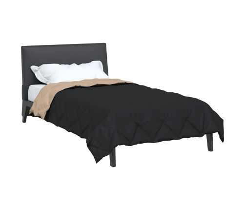 Vasaras Segas Melns Un Taupe 220 X 155 Cm Mikrošķiedra Vidaxl