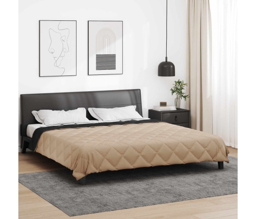 Vasaras Segas Melns Un Taupe 220 X 200 Cm Mikrošķiedra Vidaxl