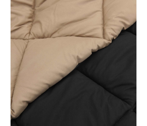 Vasaras Segas Melns Un Taupe 220 X 260 Cm Mikrošķiedra Vidaxl