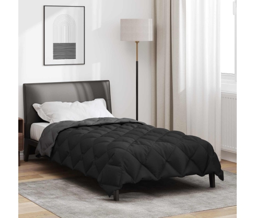 Ziemas Gultas Sega Melns Un Anthracite 200 X 135 Cm Vidaxl