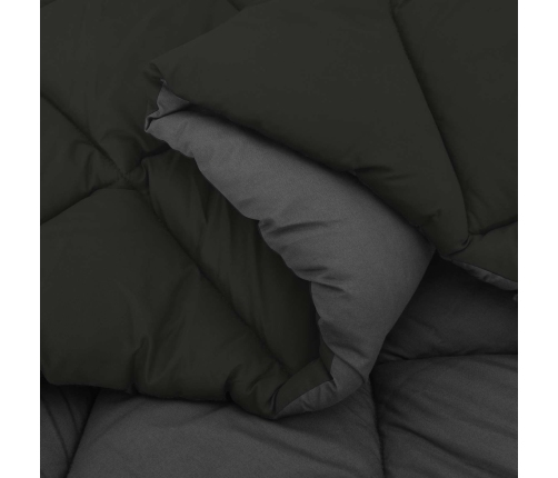 Ziemas Gultas Sega Melns Un Anthracite 220 X 140 Cm Vidaxl