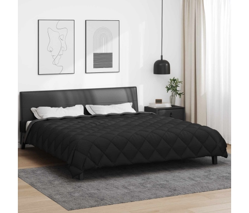 Ziemas Gultas Sega Melns Un Anthracite 220 X 200 Cm Vidaxl