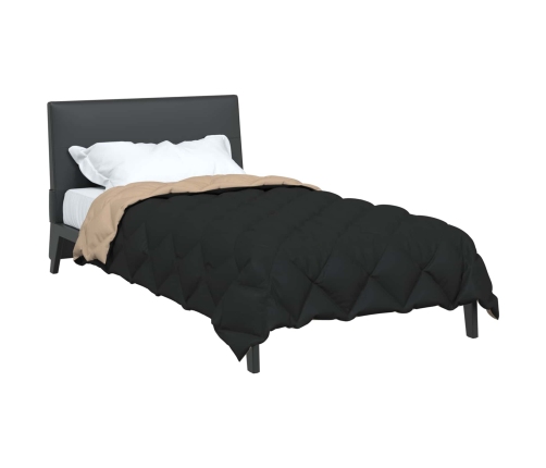 Ziemas Gultas Sega Melns Un Taupe 200 X 155 Cm Mikrošķiedra Vidaxl