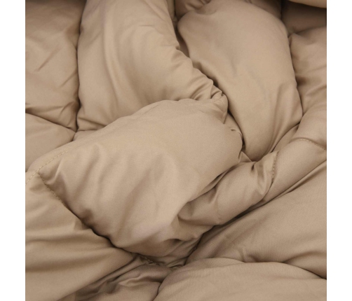 Ziemas Gultas Sega Melns Un Taupe 200 X 200 Cm Mikrošķiedra Vidaxl