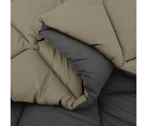 Ziemas Gultas Sega Gaiši Pelēks Un Antracīts 220 X 155 Cm Vidaxl