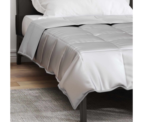Vasaras Segas Sudraba 200 X 140 Cm Satīns Un Mikrošķiedra Vidaxl