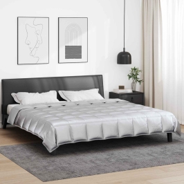 Vasaras Segas Sudraba 220 X 260 Cm Satīns Un Mikrošķiedra Vidaxl