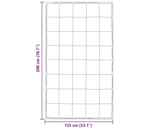 Ziemas Gultas Sega Zelts 200 X 135 Cm Satīns Un Mikrošķiedra Vidaxl