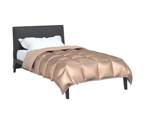 Ziemas Gultas Sega Zelts 200 X 140 Cm Satīns Un Mikrošķiedra Vidaxl