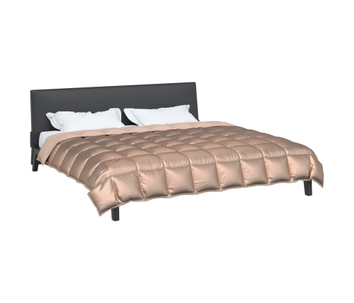 Ziemas Gultas Sega Zelts 200 X 200 Cm Satīns Un Mikrošķiedra Vidaxl