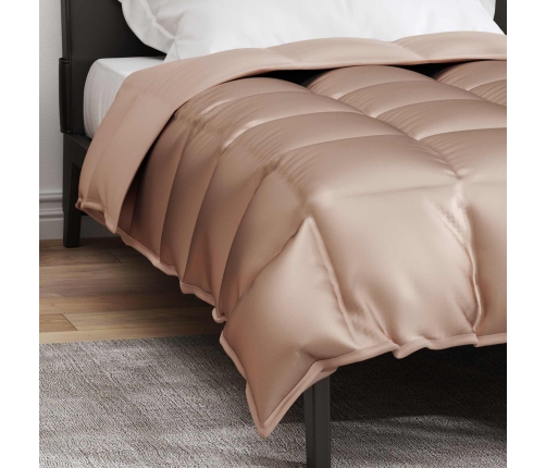 Ziemas Gultas Sega Zelts 220 X 135 Cm Satīns Un Mikrošķiedra Vidaxl