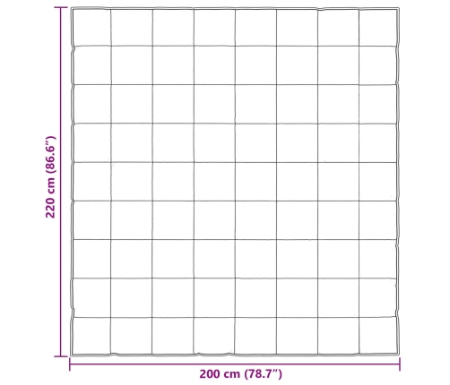 Ziemas Gultas Sega Zelts 220 X 200 Cm Satīns Un Mikrošķiedra Vidaxl