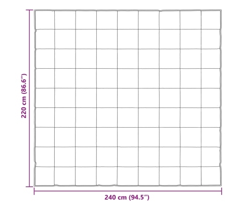 Ziemas Gultas Sega Melna 220 X 240 Cm Satīns Un Mikrošķiedra Vidaxl