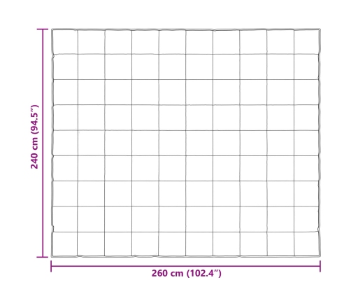 Ziemas Gultas Sega Melna 240 X 260 Cm Satīns Un Mikrošķiedra Vidaxl