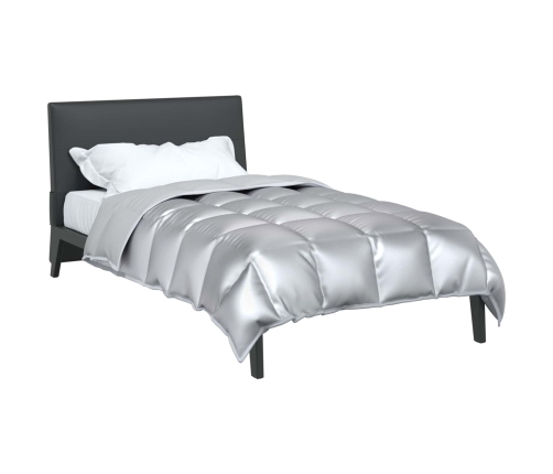 Ziemas Gultas Sega Sudraba 200 X 155 Cm Satīns Un Mikrošķiedra Vidaxl
