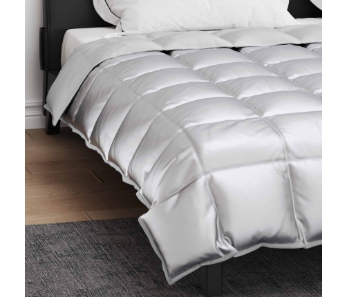 Ziemas Gultas Sega Sudraba 200 X 200 Cm Satīns Un Mikrošķiedra Vidaxl