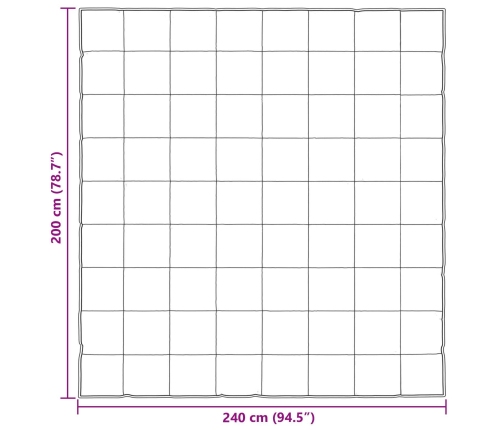 Ziemas Gultas Sega Sudraba 240 X 200 Cm Satīns Un Mikrošķiedra Vidaxl