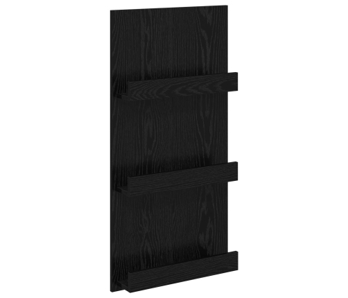 Žurnālu Statīvs Ar Plauktu Melns Ozolkoks 51 X 11 X 102 Cm Vidaxl