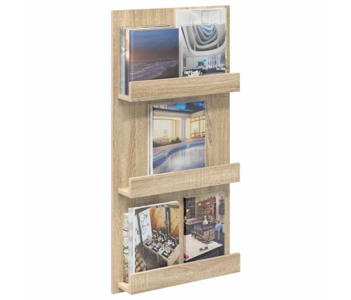 Žurnālu Statīvs Sonoma Ozols 51 X 11 X 102 Cm Inženierijas Koks Vidaxl