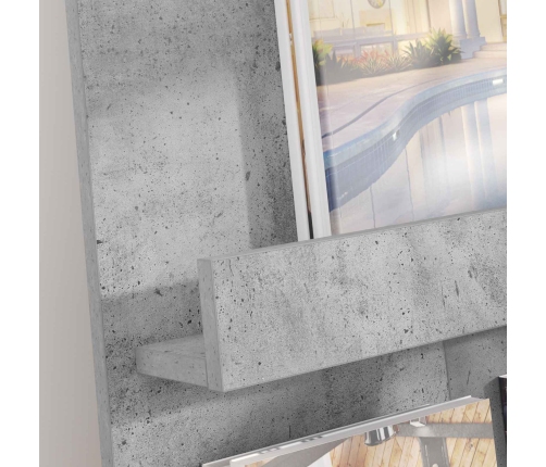 Žurnālu Statīvs Ar Plauktu Betona Pelēks 51 X 11 X 102 Cm Vidaxl