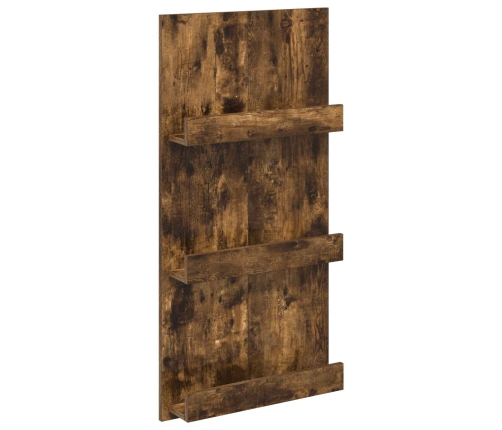 Žurnālu Statīvs Dūmaka Ozols 51 X 11 X 102 Cm Inženierijas Koks Vidaxl