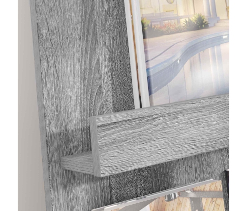 Žurnālu Statīvs Ar Plauktu Pelēks Sonoma 51 X 11 X 102 Cm Vidaxl