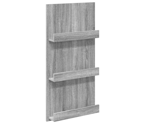 Žurnālu Statīvs Ar Plauktu Pelēks Sonoma 51 X 11 X 102 Cm Vidaxl