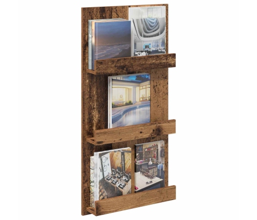 Žurnālu Statīvs Vecs Koks 51 X 11 X 102 Cm Inženierijas Koks Vidaxl