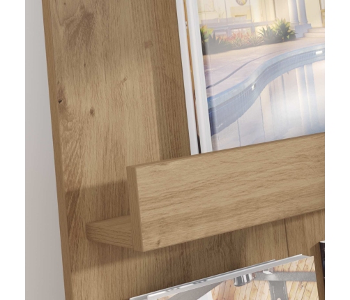 Žurnālu Statīvs Ar Plauktu Artisānā Ozols 51 X 11 X 102 Cm Vidaxl