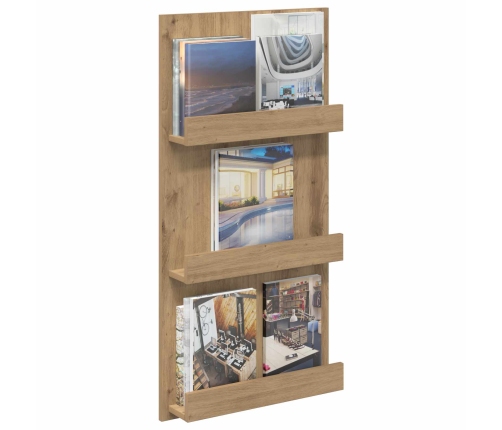 Žurnālu Statīvs Ar Plauktu Artisānā Ozols 51 X 11 X 102 Cm Vidaxl