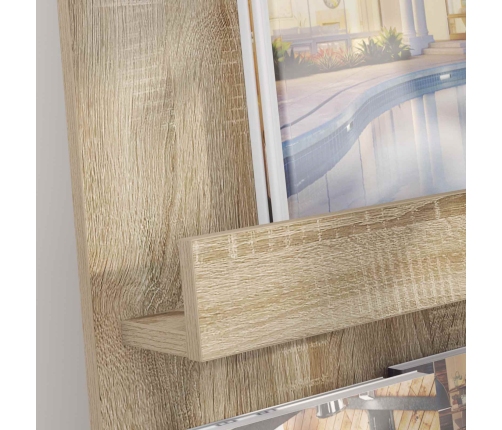 Žurnālu Statīvs Sonoma Ozols 51 X 11 X 102 Cm Inženierijas Koks Vidaxl