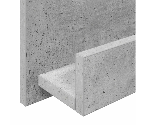 Žurnālu Statīvs Ar Plauktu Betona Pelēks 51 X 11 X 102 Cm Vidaxl