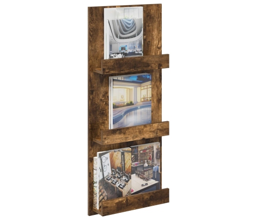 Žurnālu Statīvs Dūmaka Ozols 51 X 11 X 102 Cm Inženierijas Koks Vidaxl