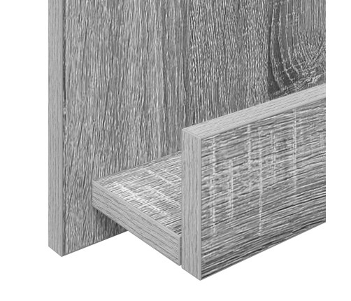 Žurnālu Statīvs Ar Plauktu Pelēks Sonoma 51 X 11 X 102 Cm Vidaxl