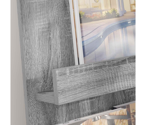 Žurnālu Statīvs Ar Plauktu Pelēks Sonoma 51 X 11 X 102 Cm Vidaxl