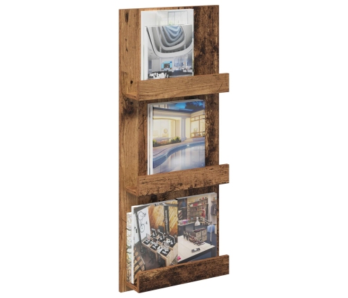 Žurnālu Statīvs Vecs Koks 51 X 11 X 102 Cm Inženierijas Koks Vidaxl