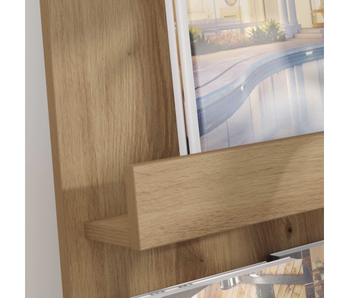 Žurnālu Statīvs Ar Plauktu Artisānā Ozols 51 X 11 X 102 Cm Vidaxl