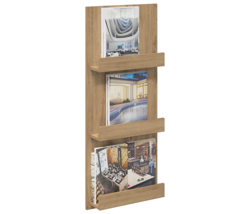 Žurnālu Statīvs Ar Plauktu Artisānā Ozols 51 X 11 X 102 Cm Vidaxl